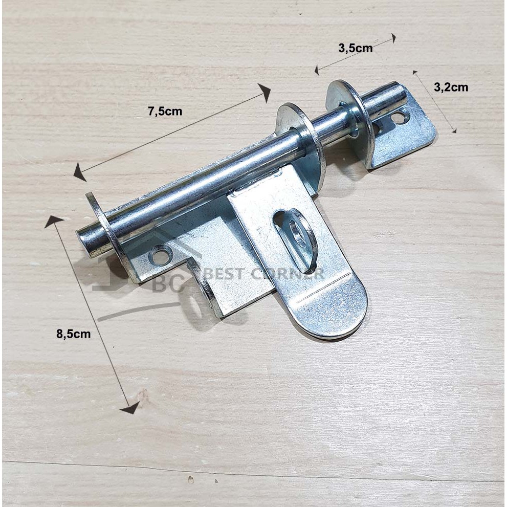 Grendel Overval Pintu Gudang Besi / Grendel PIntu 3 inch