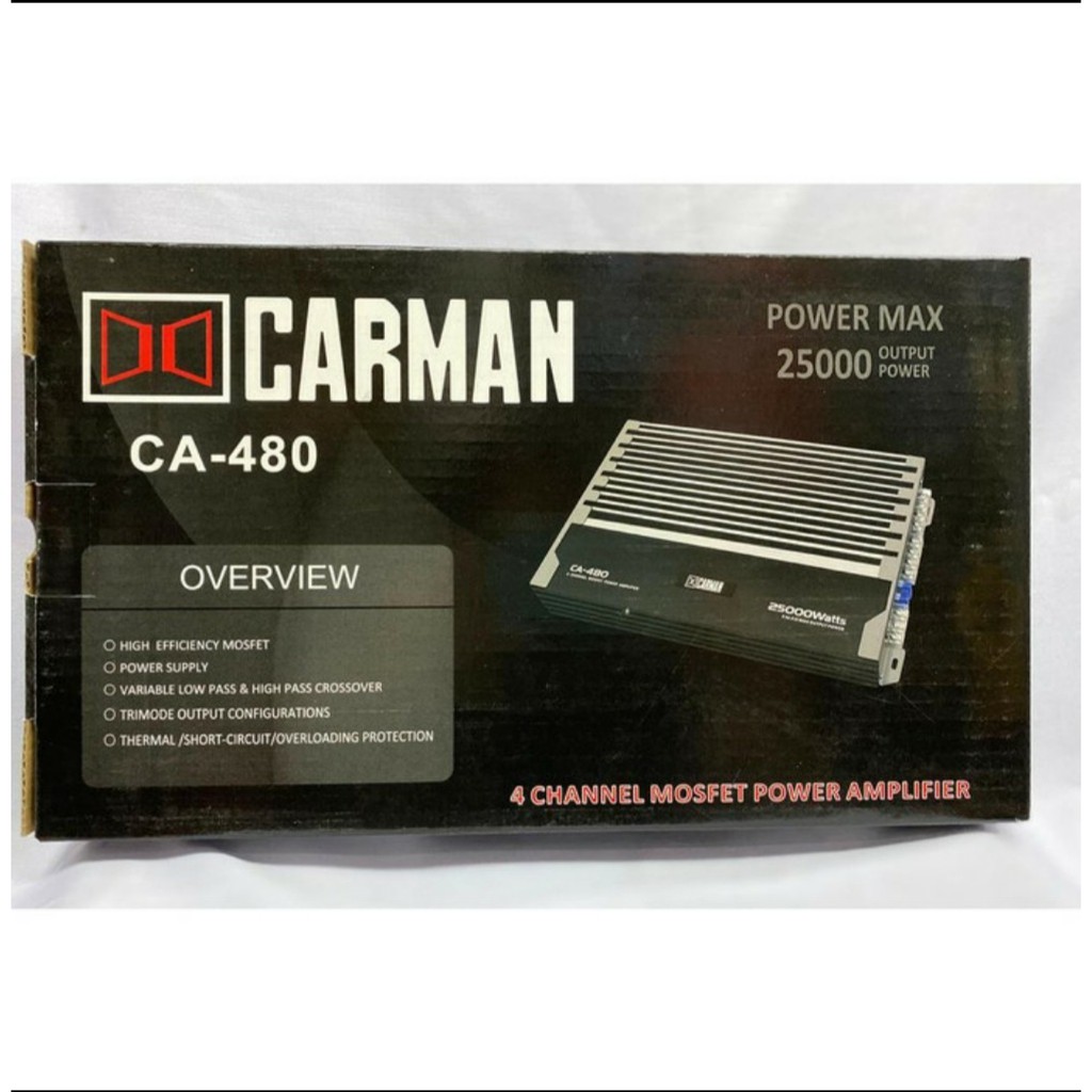 POWER CARMAN CA-480 4 CHANNEL MOSFET POWER AMPLIFIER