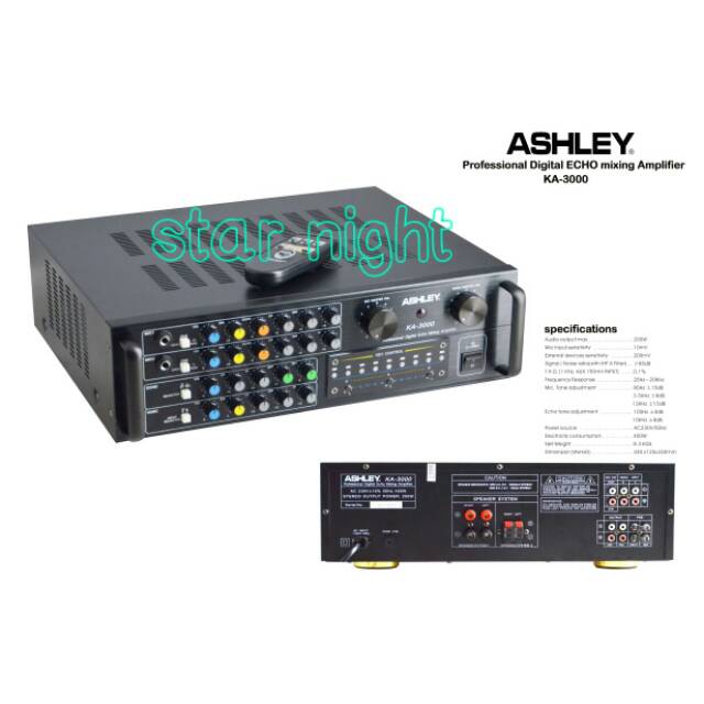 Amplifier Karaoke Ashley KA 3000 Original Shopee Indonesia