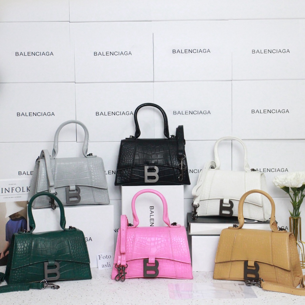 Balen Small H0ur Gl@ss Croco 8030 (FreeDustBag+BubbleWrap+Barcode)