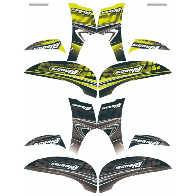 Striping Scoopy 2017 2018 2019 2020 Fi New Variasi Stiker Sticker Skotlet Motor Stic