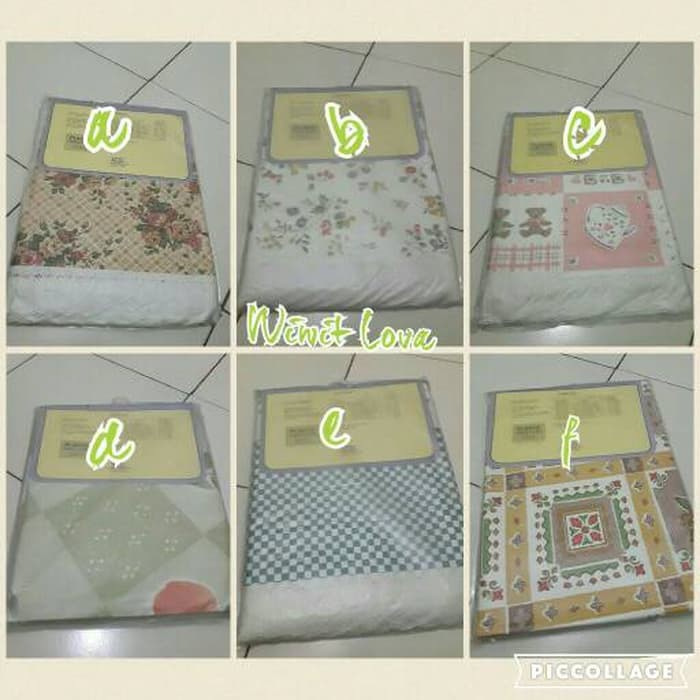 Taplak Meja Makan Plastik Import motif Bunga