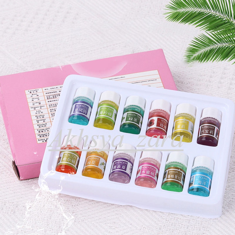 Minyak Aroma Therapi Esensial / Essential Aroma Therapy Oil Humidifier Diffuser 3ml - 12 Pcs