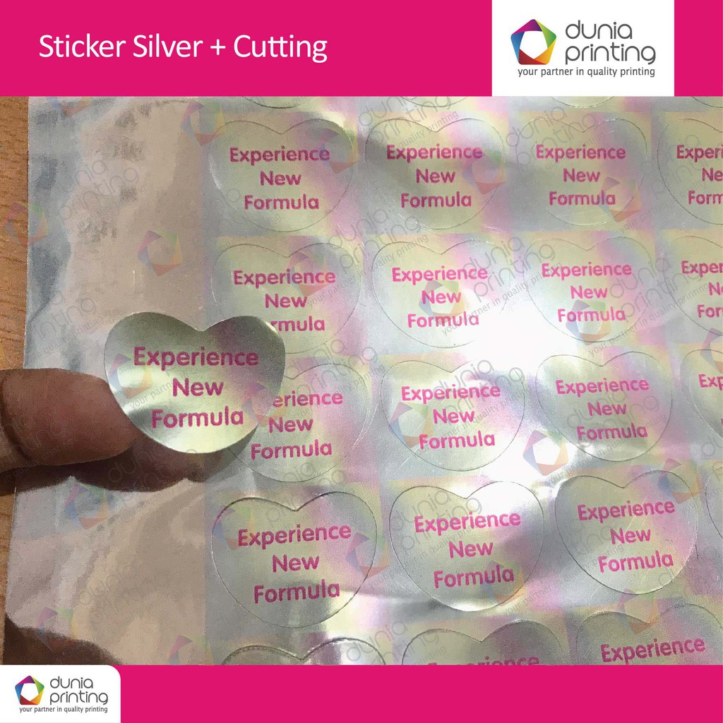 

Stiker label Vinyl HOLOGRAM lembaran A3+ & Cutting