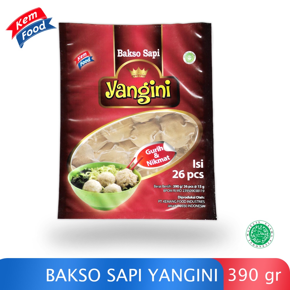 

Yangini Bakso Sapi - Beef Ball 26 pcs 390gr