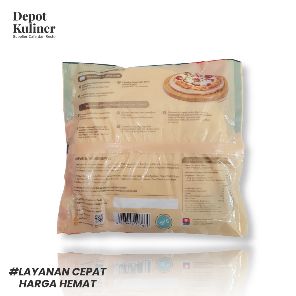 Depot Mart Edo Pizza Base 3pcs 120gr