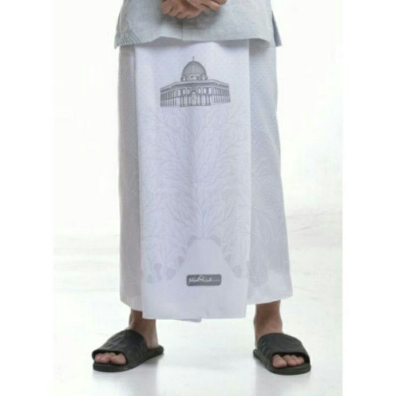 Sarung Rasi 2 Putih - Sarung Rabbani Rasi 2 - Sarung Putih Rabbani Palestine - Sarung Palestina Rabb