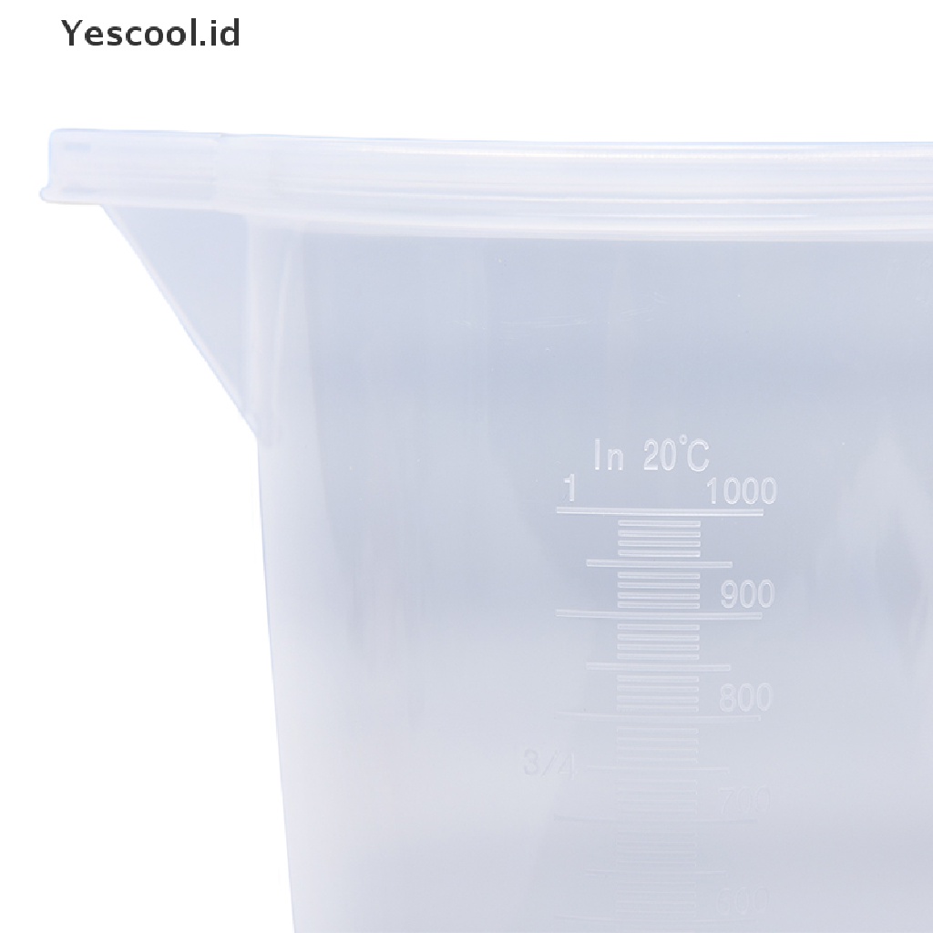 【Yescool】 Plastic Measuring Jug Cup Thick Handle Sealing Cover Kitchen Cooking Supplies .