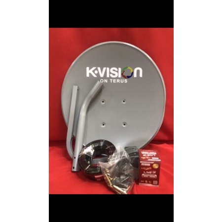 Antena parabola mini K-Vision KU-Band Offset dish 45cm komplit
