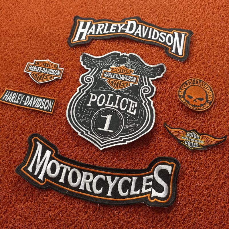 Backpatch bordir HARLEY DAVIDSON POLICE ( 1 SET )