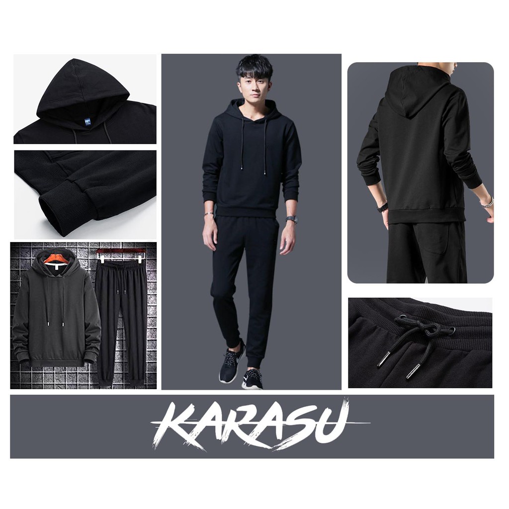SETELAN KURASU / KARASU - SET HOODIE CELANA FASHION MODIS PRIA