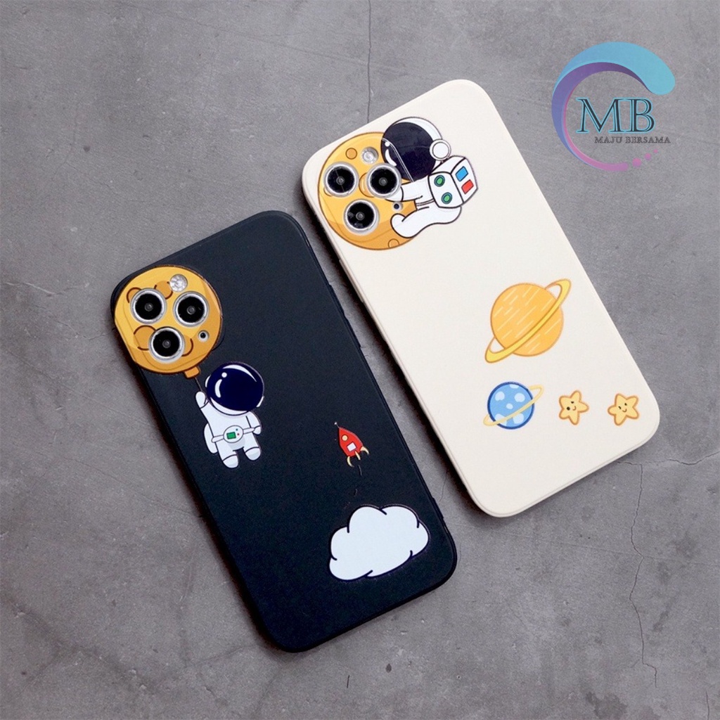 Softcase Soft Case Casing Kesing Silikon Hp Handphone SAMSUNG A02S J2 PRIME GRANDPRIME A10 M10 A10S MO1S A20 A30 A20S A21S A12 A31 A32  A50 A30S A50S A51 SS086 Silicon Sarung Kondom Pelindung Camera Unik Lucu Terbaru Murah Karakter Astronot Anak Cowo Cewe