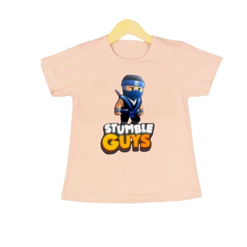 Baju Kaos Atasan Anak Cewek STUMBLE GUYS VIRAL(NINJA)USIA 1-12 TAHUN.UKURAN S.M.L.XL.2XL.3XL