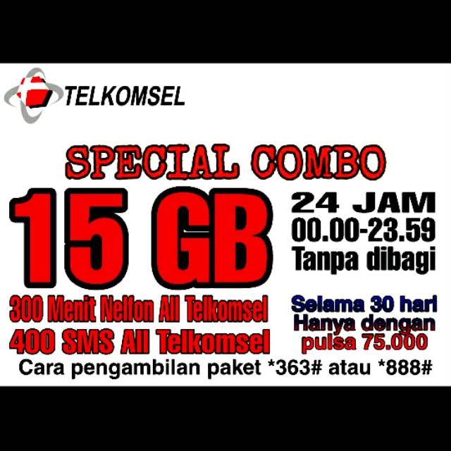 Kartu Sakti Telkomsel Special Combo 15GB