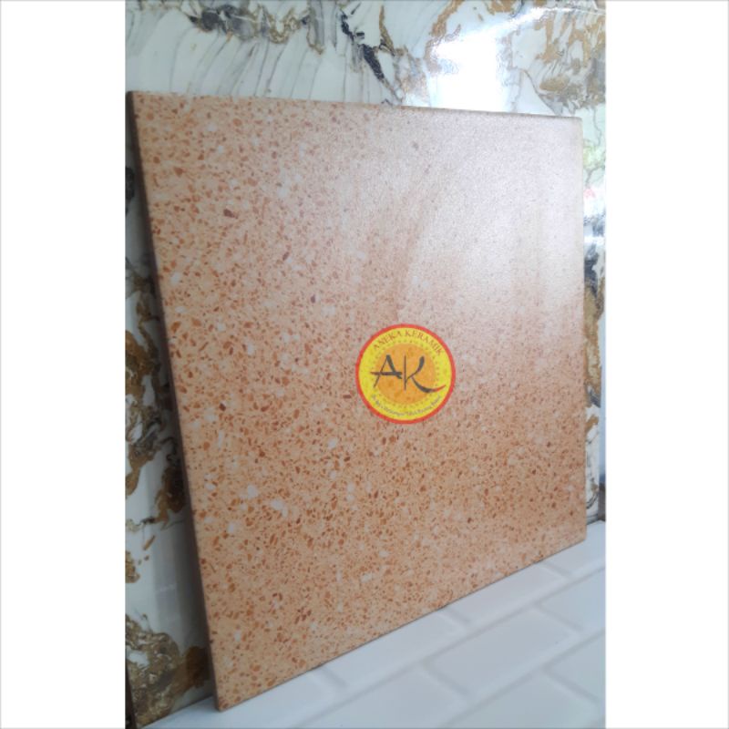 Keramik Lantai Kasar Matt Motif Terrazzo 40x40 Estonia Chocoa