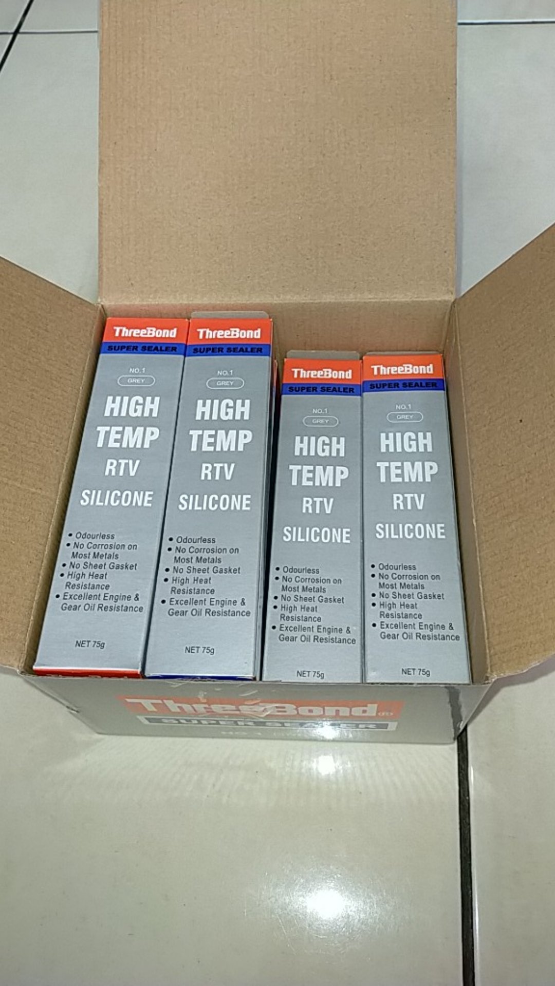 Lem Rtv Threebond Super Sealer High Temp Silicon Grey 75gr