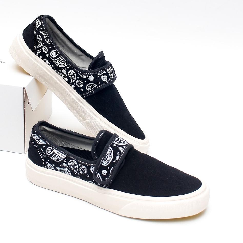 Special Price SEPATU TIMEBOMB VULCANIZED | SLIPON VELCRO  V5 | PAISLEY