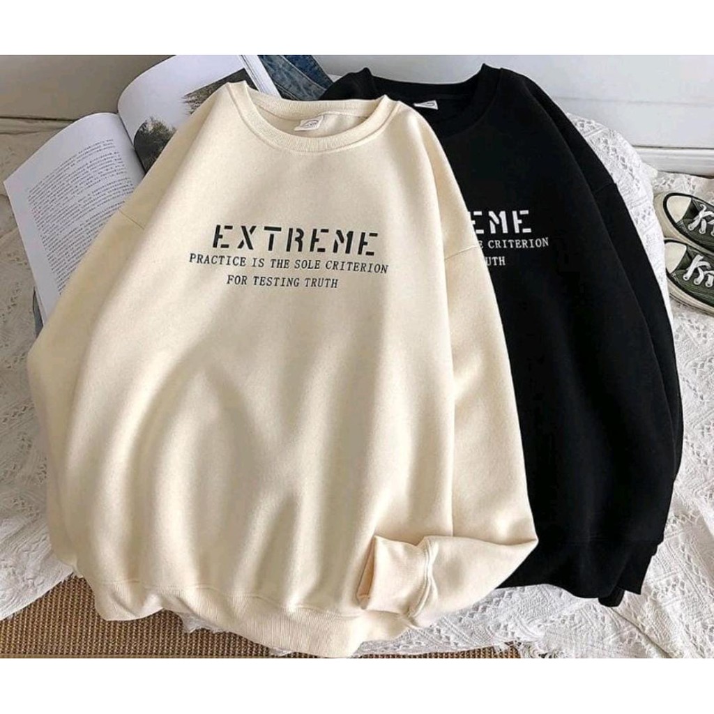 SWEATER WANITA EXTREME SWEATER OVERSIZE - SWEATER OBLONG SWEATSHIRT