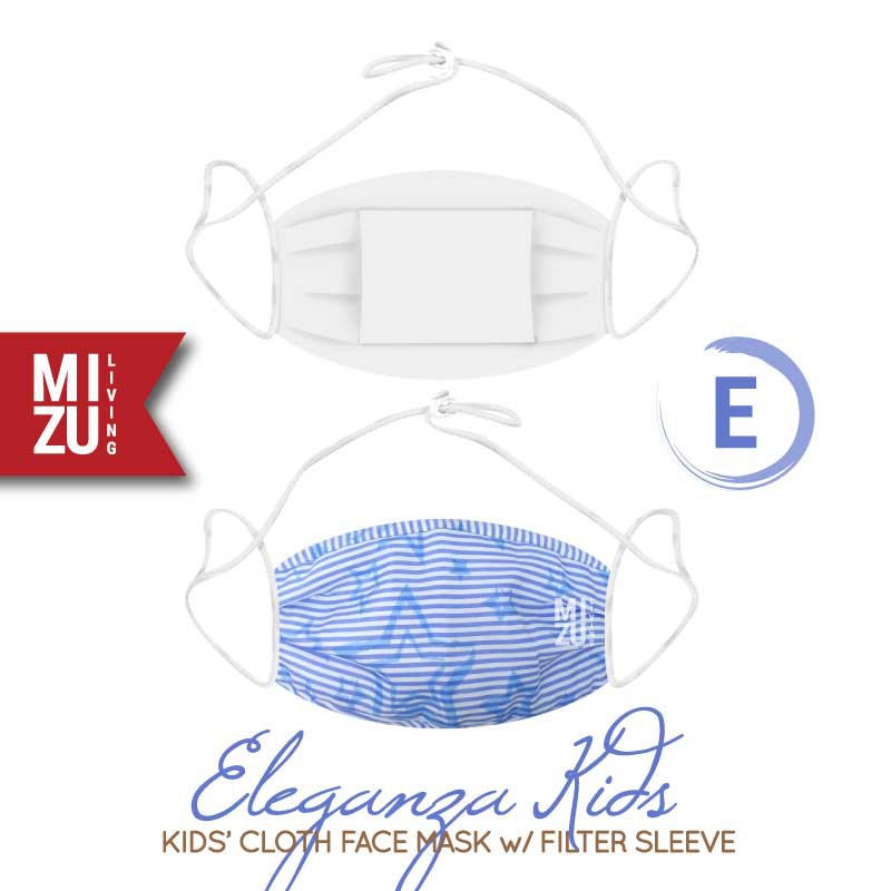 [SALE] MIZU ELEGANZA KIDS Cloth Face Mask Masker Anak Kain Corak 3 Ply Sarung Filter NON-MEDIS-E