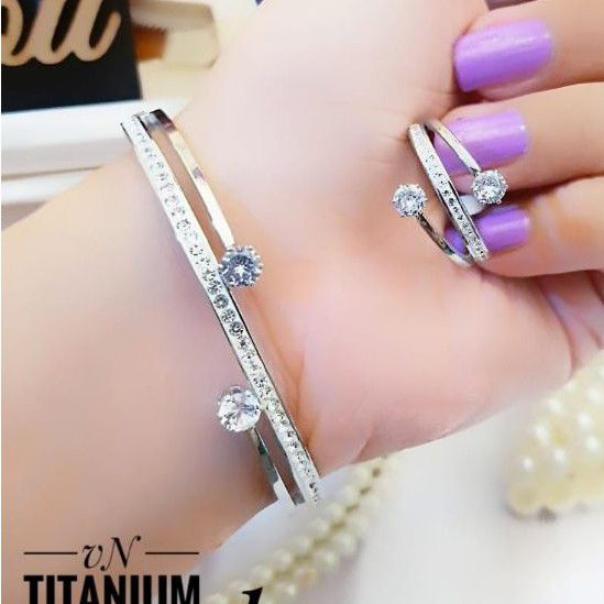 Titanium Gelang dan cincin 0809p