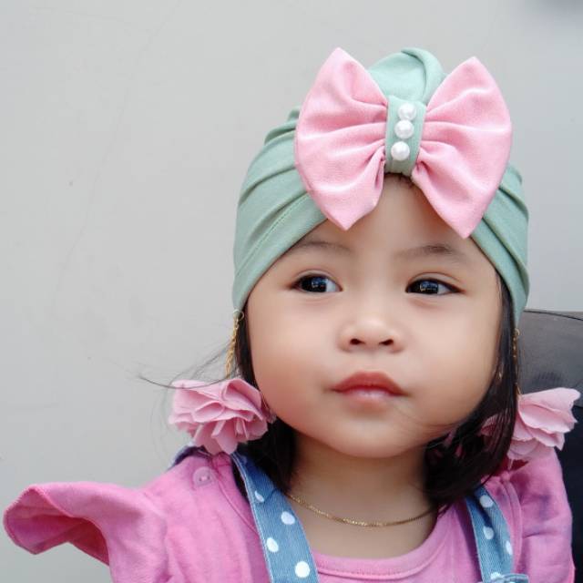 Ciput Anak Perempuan / Turban Bayi Anting Sabyan / Turban bayi perempuan / Ciput bayi / Topi anak pe