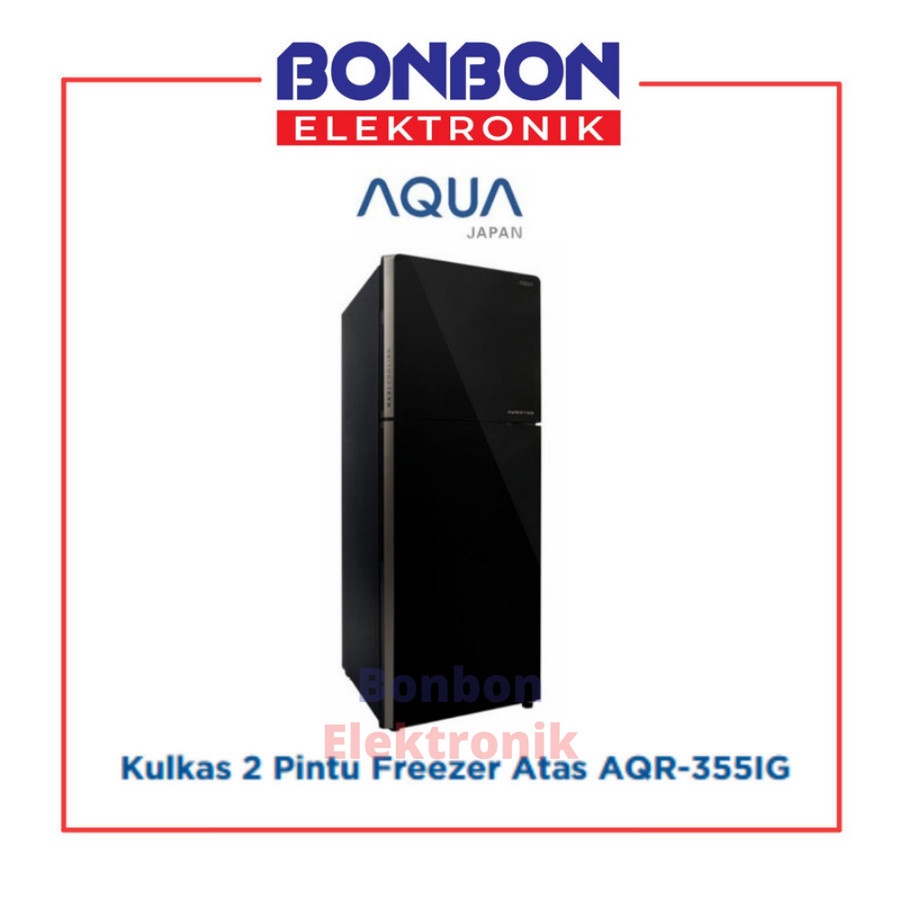 AQUA Kulkas 2 Pintu AQR-355IG(BK)