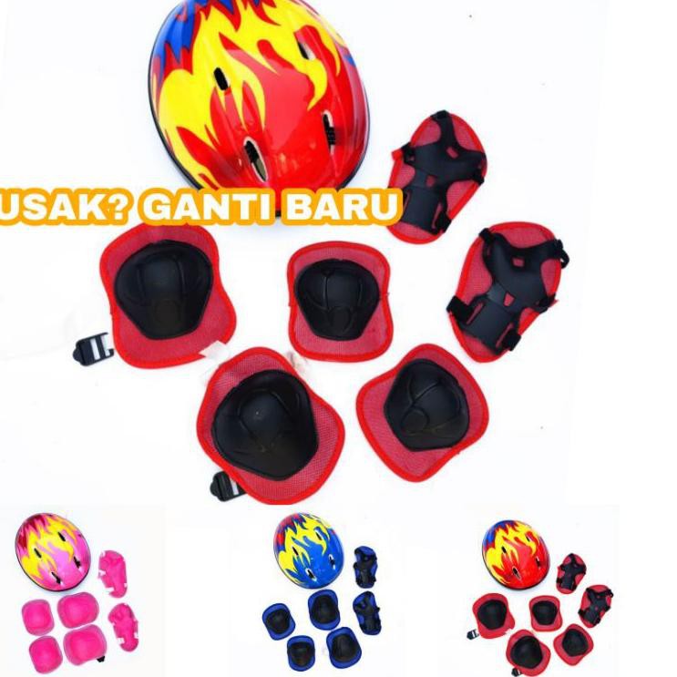 ♦ HELM SEPEDA ANAK FULLSET HELM+DEKER BALANCE BIKE HELM PUSH BIKE KIDDAILY ○