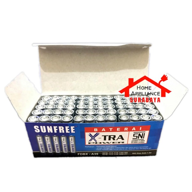 Battery Batere Batery Batrai Baterai SUNFREE AAA / A3 1.5 Volt - Baterai Jam - Remot TV - Mainan