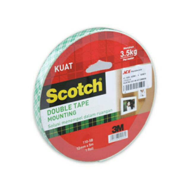 

Scotch 3M Double Tape 3.5 Kg 12mmx5mtr