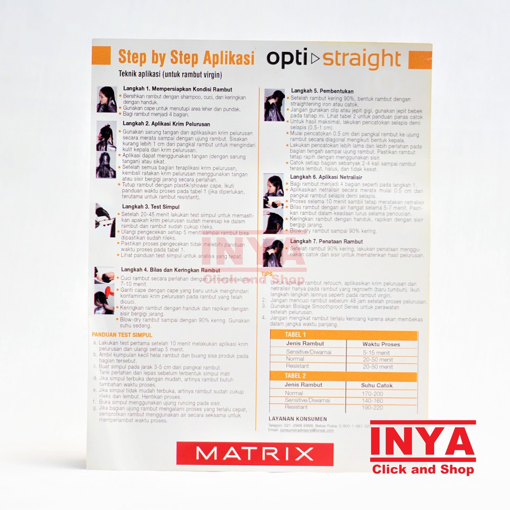 MATRIX OPTI STRAIGHT CONDITIONING STRAIGHTENING SYSTEM 2x125ml