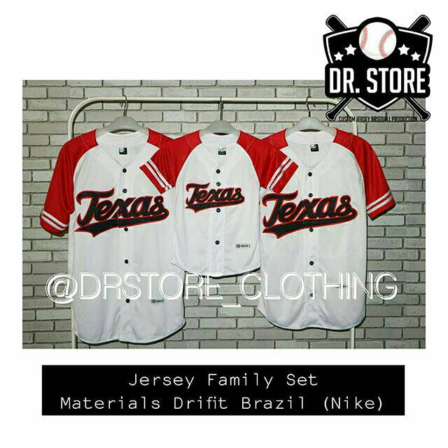Jersey Baseball Custom Family Set (BEBAS REQ BORDIR DEPAN & BELAKANG)