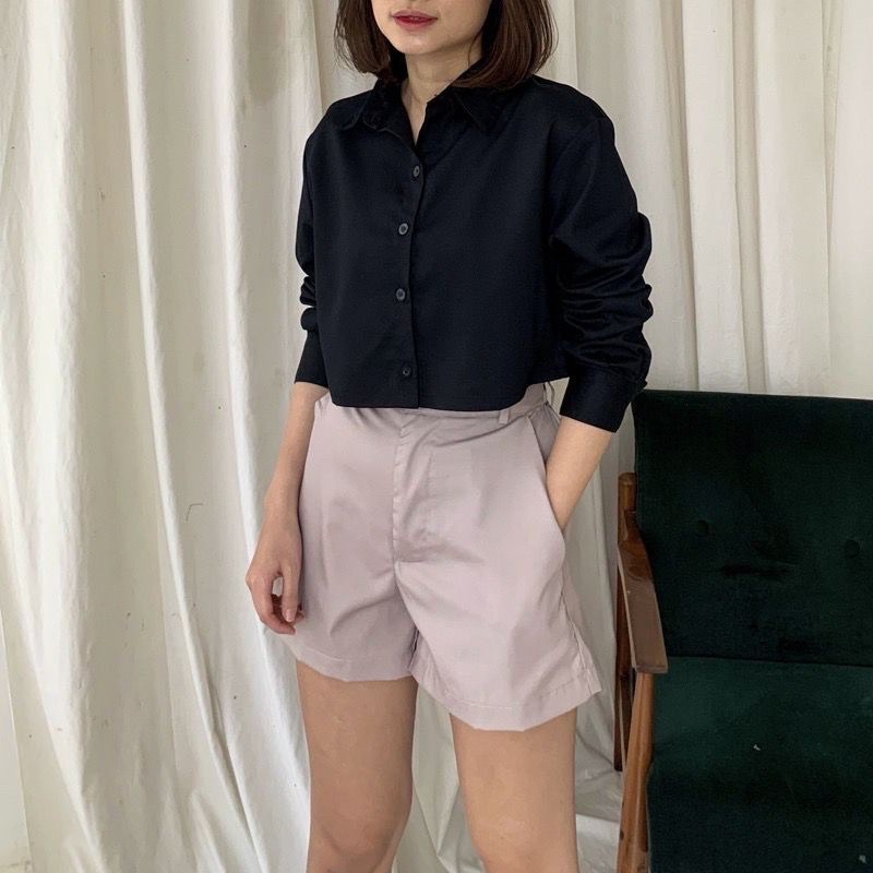 JOLBI POPLIN CROP SHIRT - KEMEJA CROP WANITA TERBARU