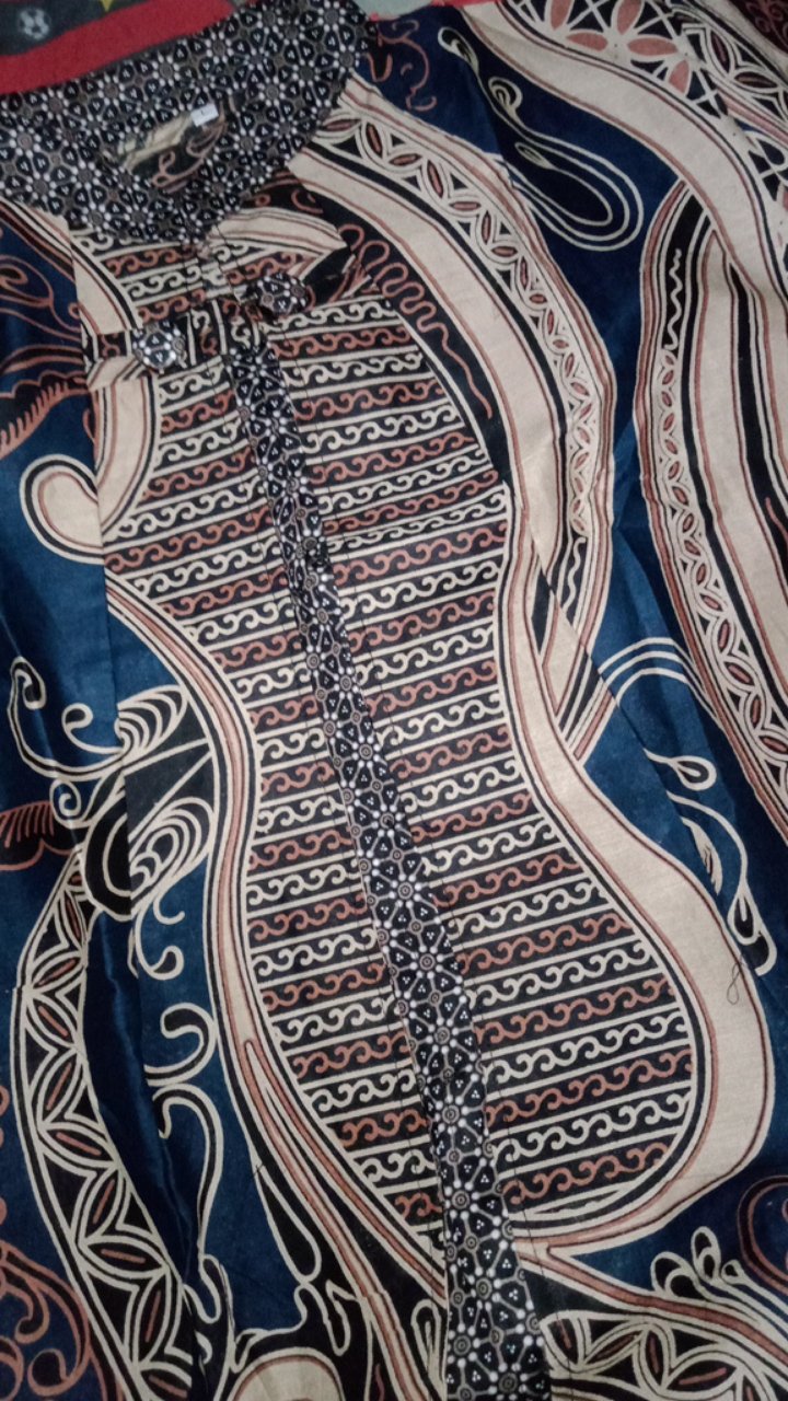 Tey-17 Batik Wanita Asj Sa Hrb026 Kenongo Kemeja Tosca Pendek