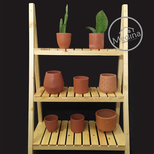 Rak Tanaman - Rak Kayu 3 Susun Untuk Tanaman / Toples Ikan Cupang / Dll
