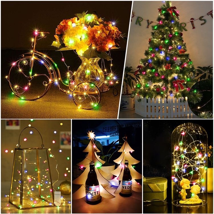 LN44 - Lampu String LED 2 Meter Kawat Tembaga Dekorasi Natal