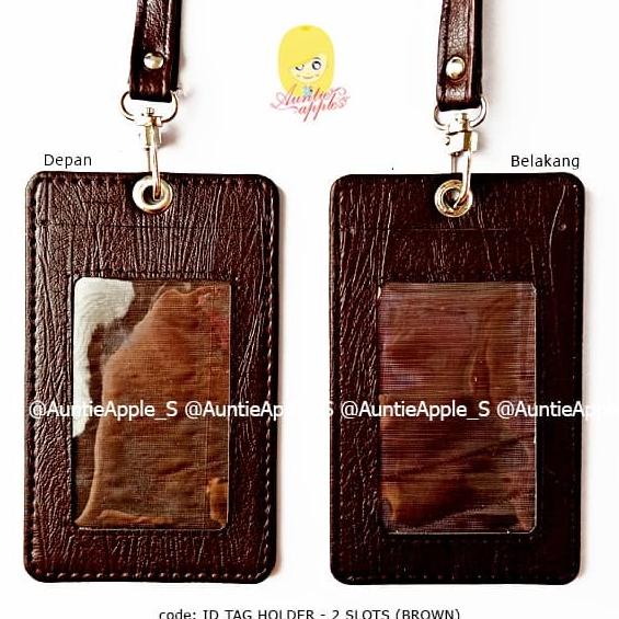 

READY COD ID TAG HOLDER 2 KARTU/NAME TAG/ID CARD HOLDER LEATHER/TEMPAT ID CARD BERKUALITAS Kode 1310
