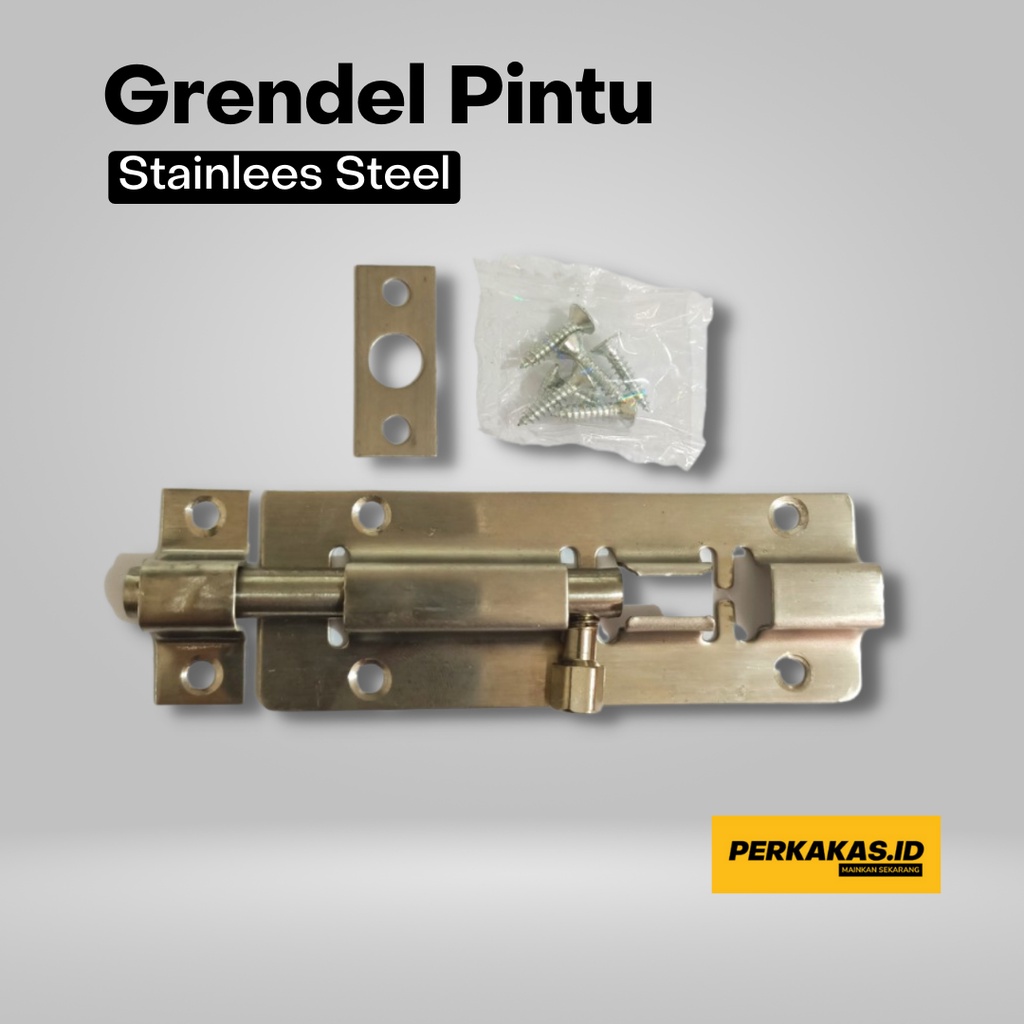 Grendel Kunci Pintu Jendela 2 3 4 Inch Stainless Stell SUS 304 AXL