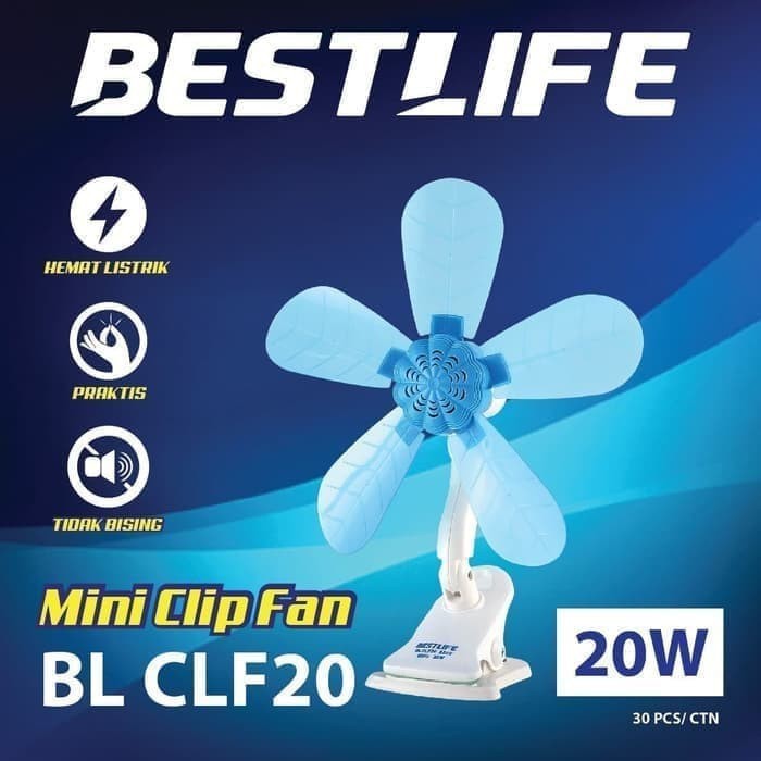 KIPAS ANGIN JEPIT BESTLIFE MINI CLIP FAN BL CLF20 3IN1