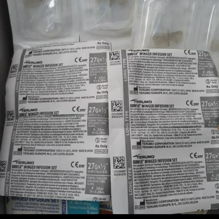 Wing Needle Terumo / Infusion Set (ECER) 23G/25G/27G