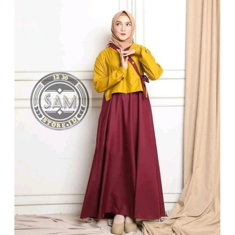 Gamis Maxy HANURA MAXY DRESS Gamis Muslim Wanita syar'i