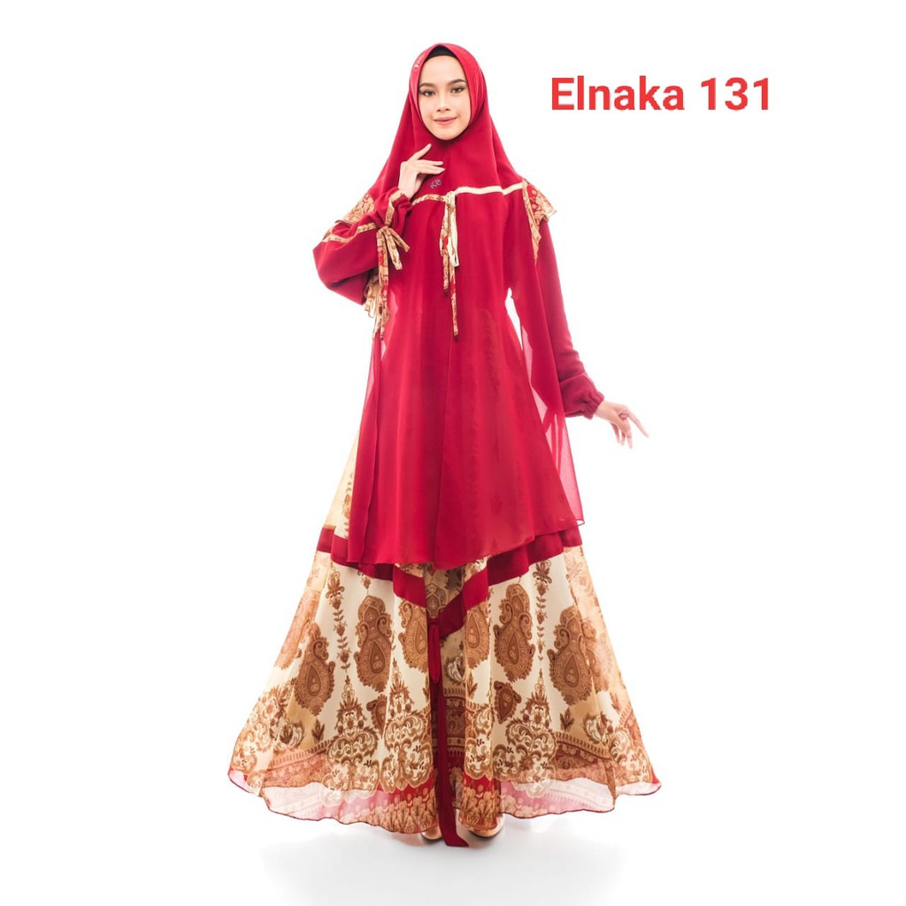 Gamis Syari Ceruty Armani / [COD] / Gamis premium /Gamis terbaru/ Gamis Syari by Elnaka 131 series