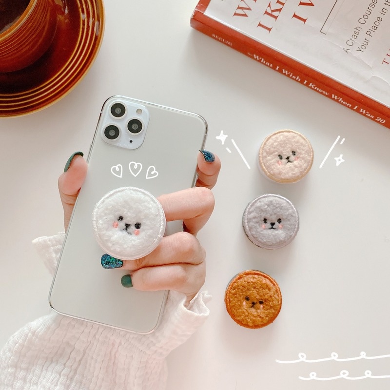 Bracket Stand Grip Holder Handphone Universal Desain Teddy Lucu Bahan Plush