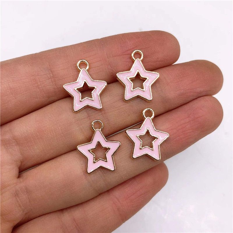 Bandul Kalung Bentuk Bintang Pink Black Star