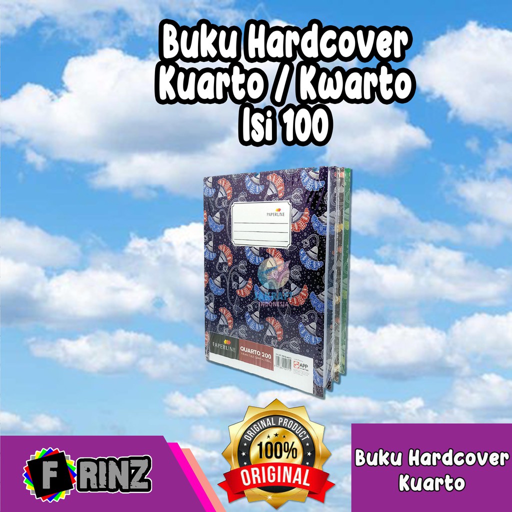 

ATK ~ Buku Hardcover Kuarto isi 100 / Hard cover Ukuran Buku Tulis / Buku Catatan Kover Keras
