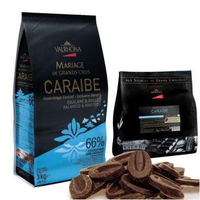 

Varlrhona Dark Couverture Caraibe 66% 200gr (Repack) / Valrhona Chocolate / Coklat Import