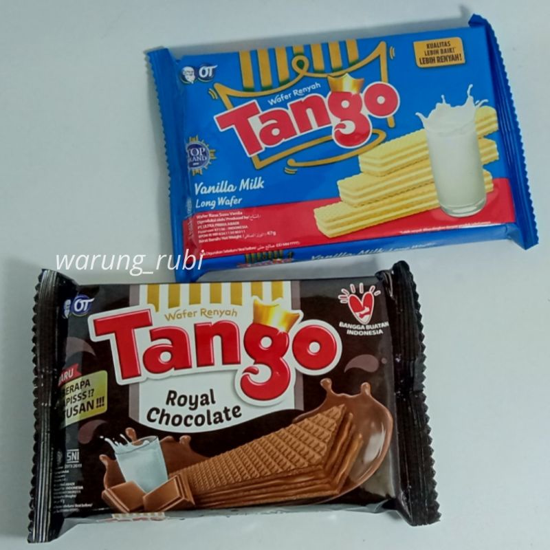 

Tango Wafer 47 gram Royal Chocolate/Vanilla Milk, Harga 1pcs. Jajanan Jadul Snack Renyah Cokelat royal chocolate Cemilan Snack Makanan ringan Murah Eceran Satuan Jual Grosir Pak(11pcs) by warung_rubi