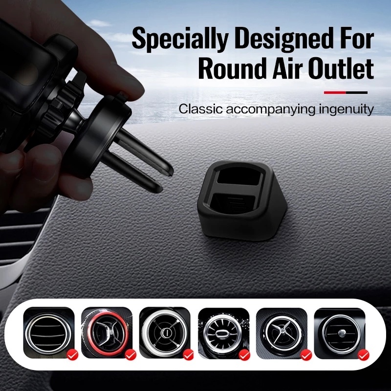 [1Pcs Universal Car Mobile Phone Holder Stand Base][Gravity Multifunction Air Outlet Dashboard Mounted Phone Holder]