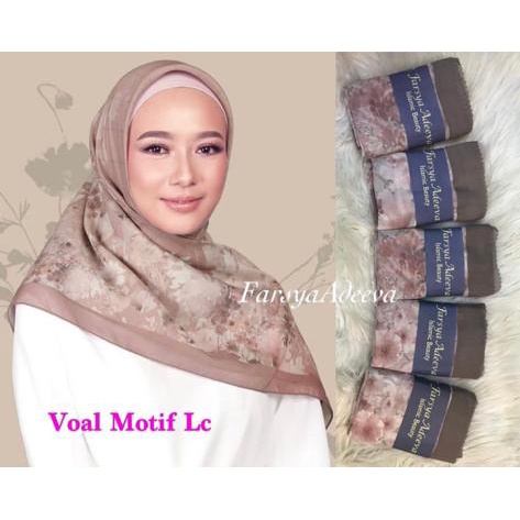 [BISA COD] HIJAB SEGI EMPAT | VOAL MOTIF LC| By Farsya Adeeva