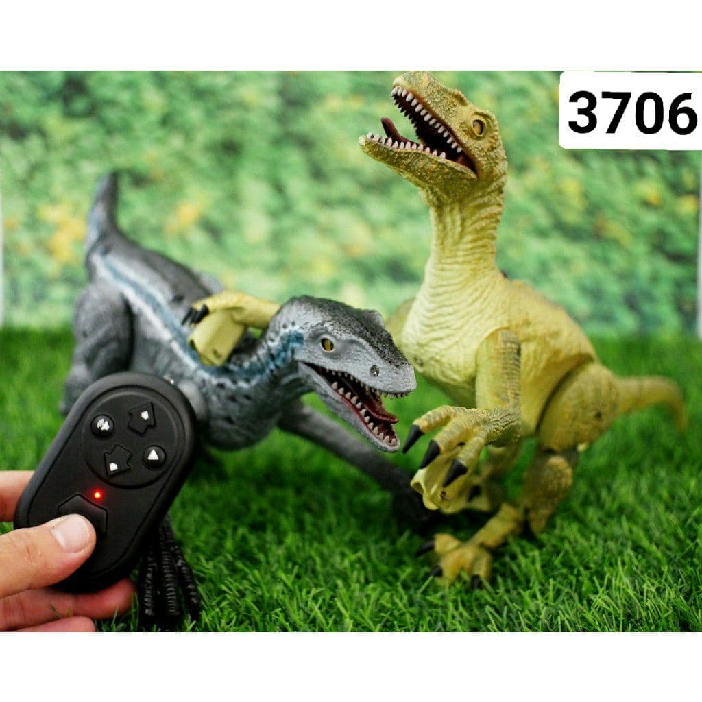 RC Dinosaur Robot Dinosaurus Velociraptor 6 Suara (Pteosaurus Tyrannosaurus Triceratops)