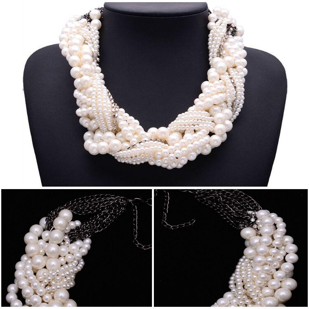 Kalung Choker Statement Desain Lilit Hias Berlian Imitasi Untuk Wanita
